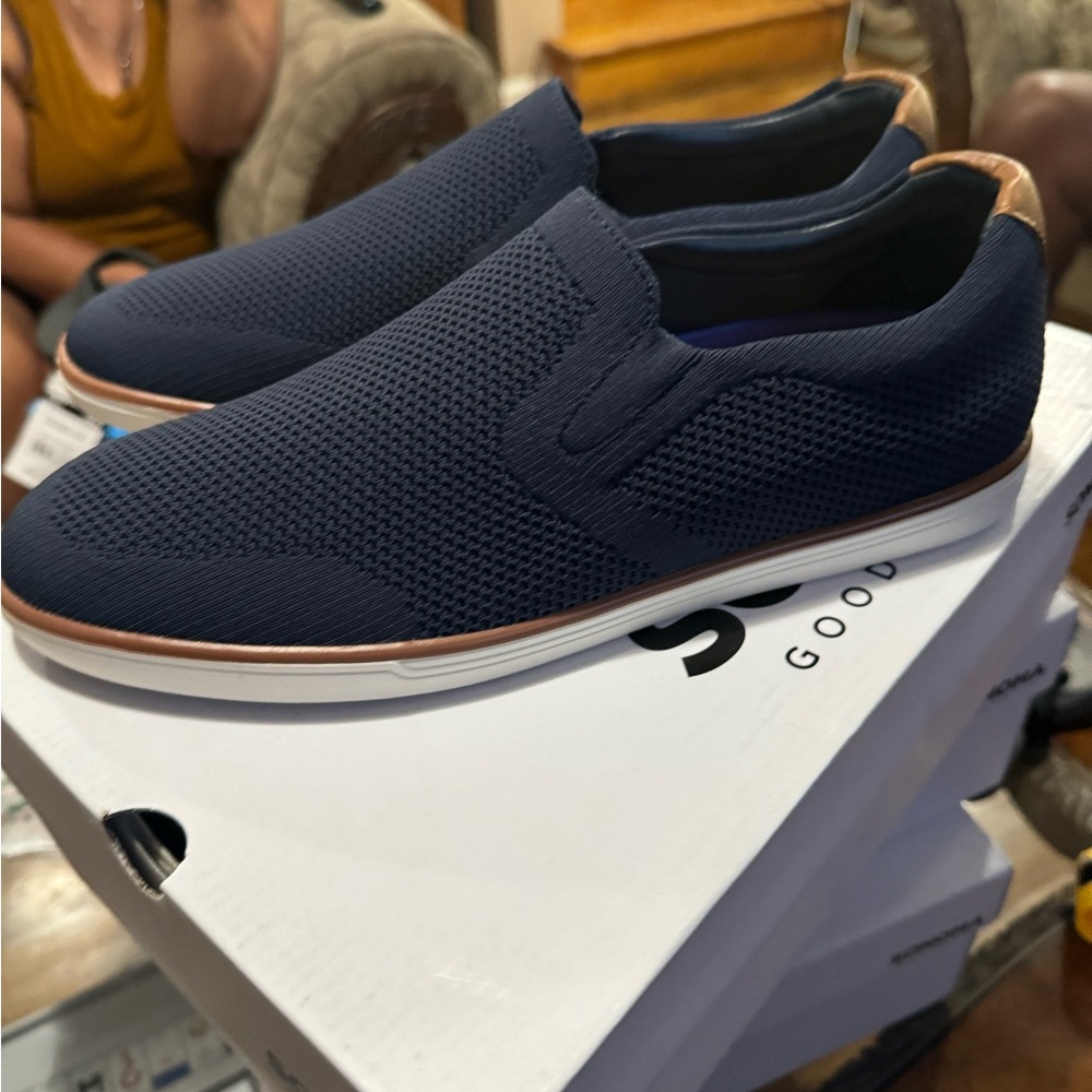 Sonoma Navy Knits Slip ons